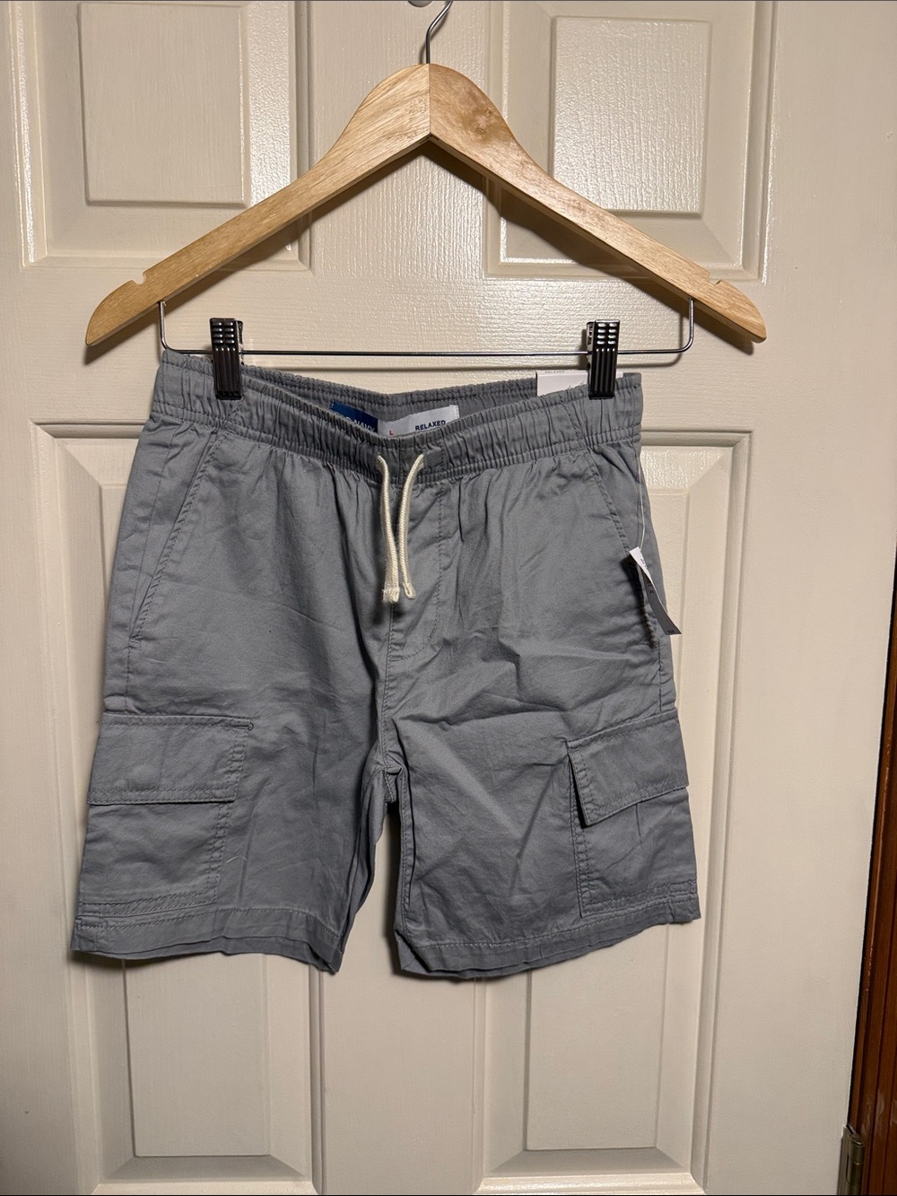 Boy’s Gray Cargo Drawstring Shorts